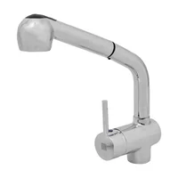 Grifería monocomando de cocina para pared pico extensible