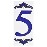 Número 5 de cerámica 6,5 x 14,5 cm