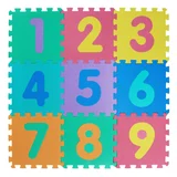 Alfombra infantil de goma eva Puzzle Números encastrable 30 x 30 cm