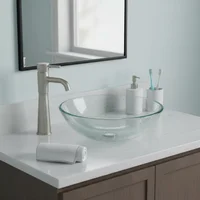 Bacha de apoyo circular 42 x 13.5 cm transparente