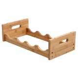Rack para 4 botellas de vino bamboo de 42 x 22 x 11 cm