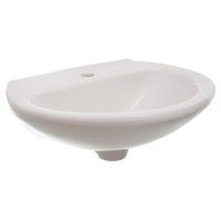 Lavatorio ovalado de loza para pedestal Trevi blanco