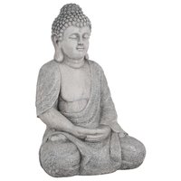 Figura decorativa buda gris 28 x 38.5 x 59 cm