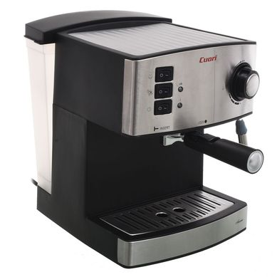 Cafetera Espresso Aroma plateada y negra