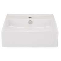 Bacha colgante cuadrada blanco