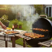 Pincho simple para chorizo de madera y acero 65 cm