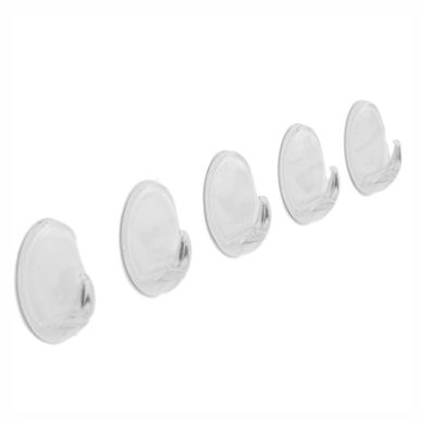 Percha oval x 5 transparente