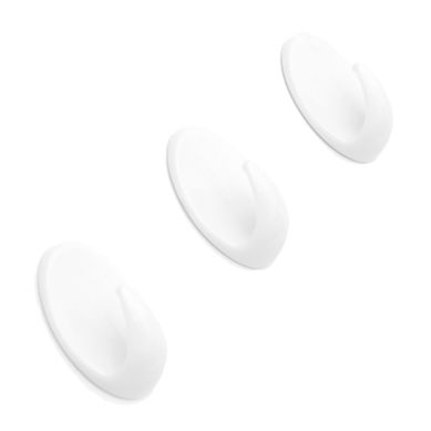 Percha oval x 3 blanca