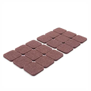 Fieltro rectangular 18 unidades marr�n