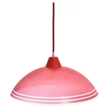 Lámpara colgante Campana de vidrio roja 1 luz E27