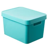 Caja plástica Infinity de 17 L turquesa