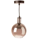 Lámpara colgante globo cristal fume E27