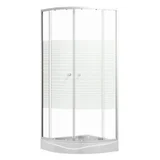 Cabina de ducha esquinera curva 80 x 80 x 180 cm blanca