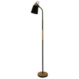Lámpara de pie nordica negro/madera