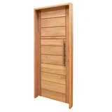 Puerta exterior de cedro natural 85 cm derecha