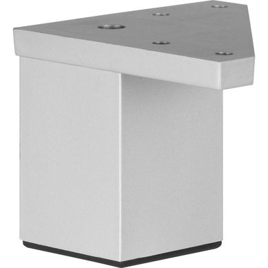 Pata para muebles cuadrada ABS gris mate 40 x 60 mm
