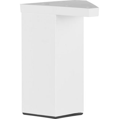 Pata para muebles cuadrada ABS blanca 40 x 100 mm