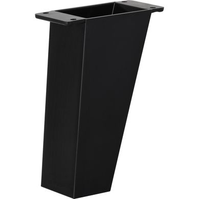 Pata para muebles inclinada ABS negra 120 mm
