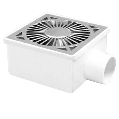 Caja sif�n de ducha cromada 10 x 10 cm
