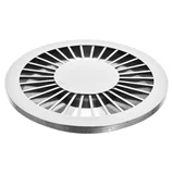 Rejilla de PVC redonda cromada 10 cm