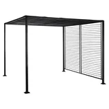 Pérgola Rejilla de aluminio de poliéster 230 x 300 x 300 cm negra