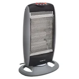 Estufa halógena de 3 tubos oscilante gris y negro 1200 w
