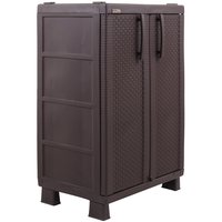 Armario mediano con 2 estantes Rattan wengue