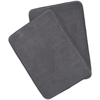 Pack de 2 alfombras de baño Memorex 43 x 60 cm gris