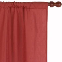 Pack de 4 cortinas de tela 145 x 220 cm terracota