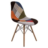 Silla de comedor Eames Patchwork multicolor