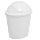 Basurero 2.6 L de plástico blanco con tapa vai ven