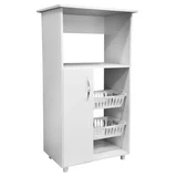 Armario para horno 1 puerta 2 cestos blanco