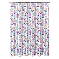 Cortina de baño 178 x 180 cm Floral multicolor