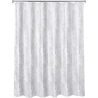 Cortina de baño 178 x 180 cm Rama blanco y gris