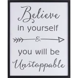 Cuadro frase imparable 42 x 52 cm negro
