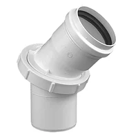 PVC junta elástica codo poliangular 0° a 45° MH 50 mm
