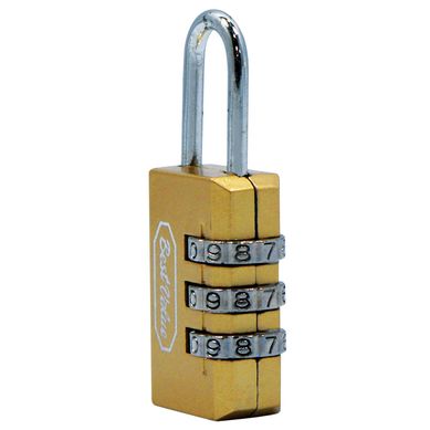 Candado con combinaci�n para maleta dorado