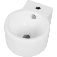 Bacha colgante circular blanco 1 agujero