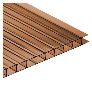 Policarbonato alveolar 4 mm x 1.05 x 1.45 m bronce