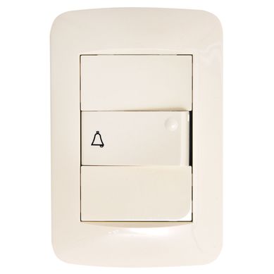 Armado interruptor pulsador de timbre marfil