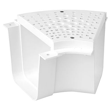 Curva para canal piscina blanco 