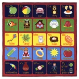 Alfombra infantil Abecedario 100 x 100 cm