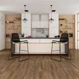 Piso vinílico maderado SPC 4 mm Hickory café satinado 2.20 m2