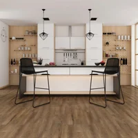 Piso vinílico maderado SPC 4 mm Hickory café satinado 2.20 m2