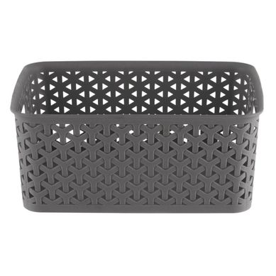 Canasto organizador de plstico gris 4 L