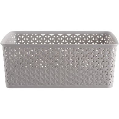 Canasto organizador de plstico gris 14 L