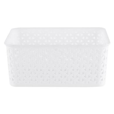 Canasto organizador de plstico blanco 4 L