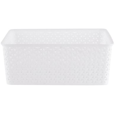 Canasto organizador de plstico blanco 14 L