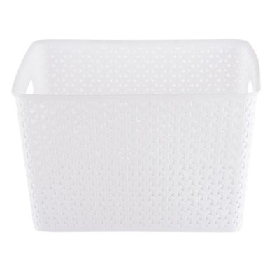 Canasto organizador de plstico blanco 19 L
