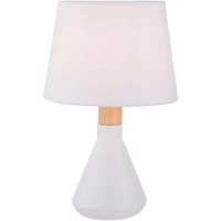 Lámpara de mesa blanca 1 luz E14
